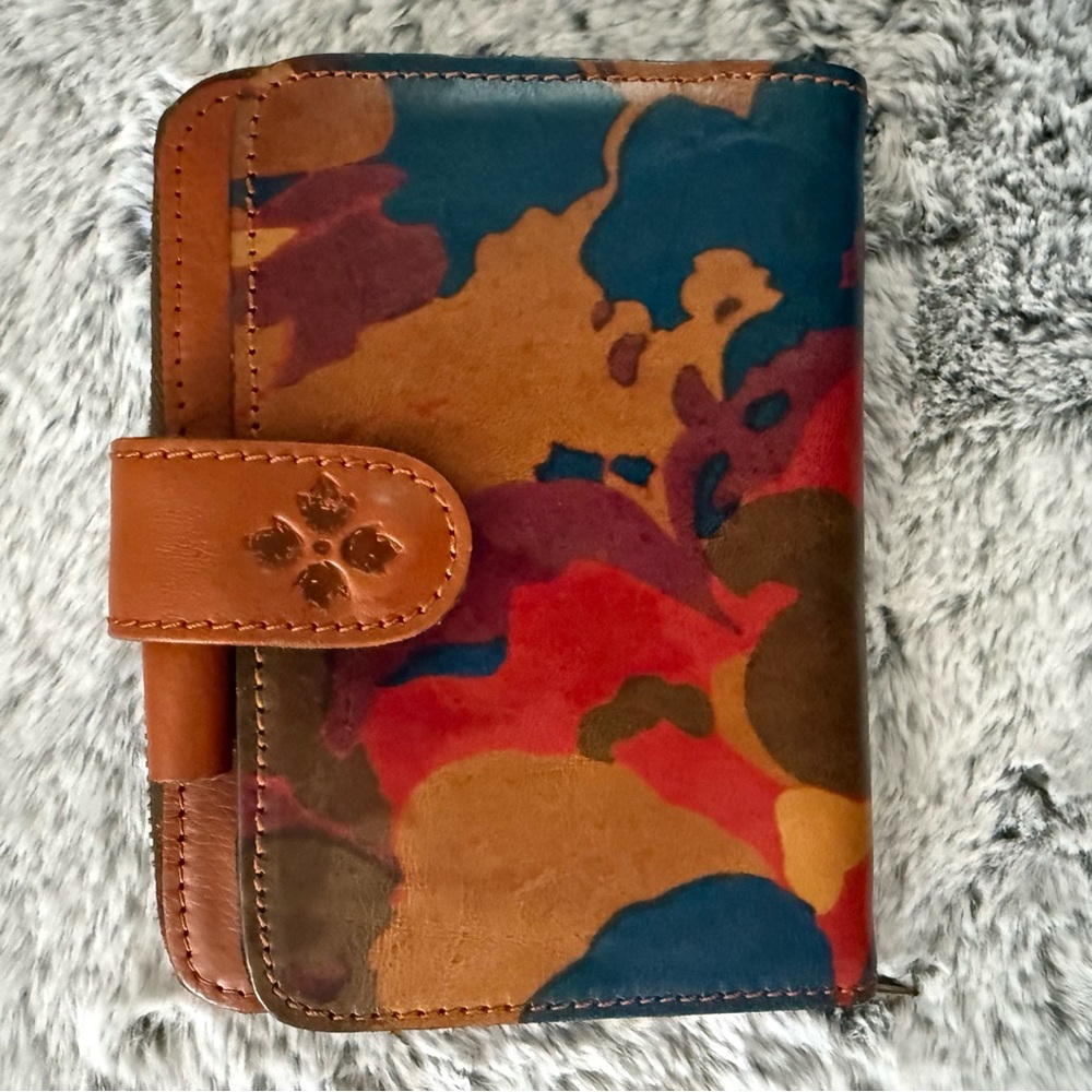 Patricia Nash | Colorful Watercolor Leather Wallet / Notebook